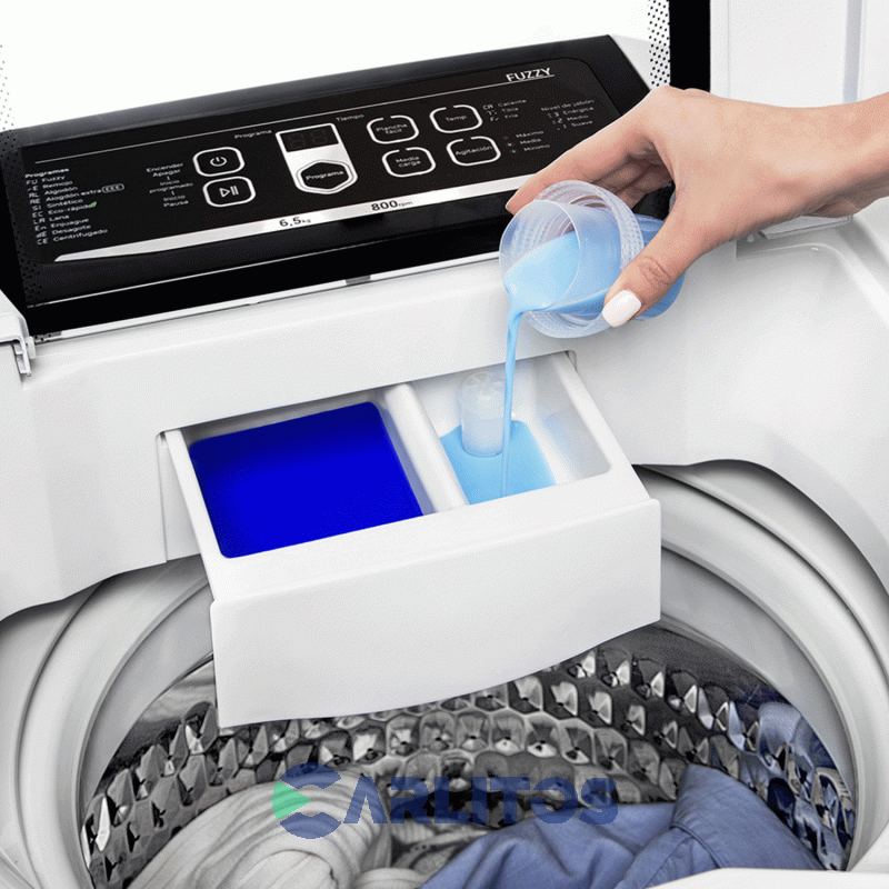 Lavarropa Carga Superior Drean 6.5 KG 800 RPM Blanco Concept Neo Fuzzy 658