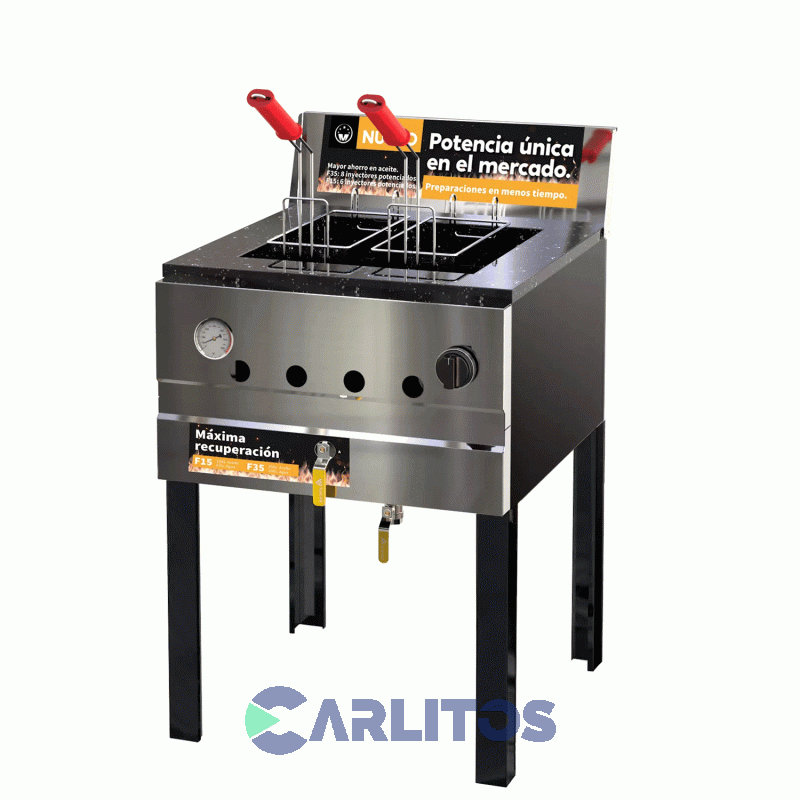 Freidora a Gas Morelli Industrial Potenciado 35 Lts Gn  010018