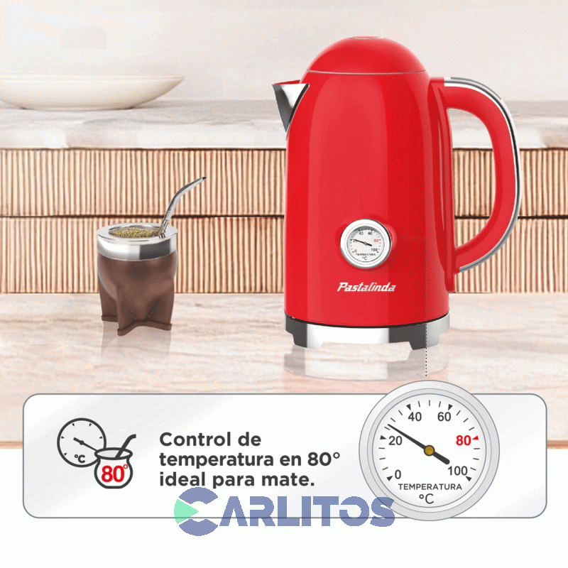 Pava Electrica Digital Pastalinda Roja Ke-1108bdgt