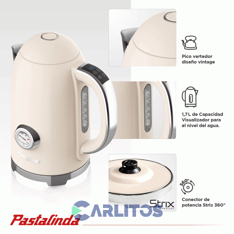 Pava Electrica Digital Pastalinda Crema Ke-1108bdgt