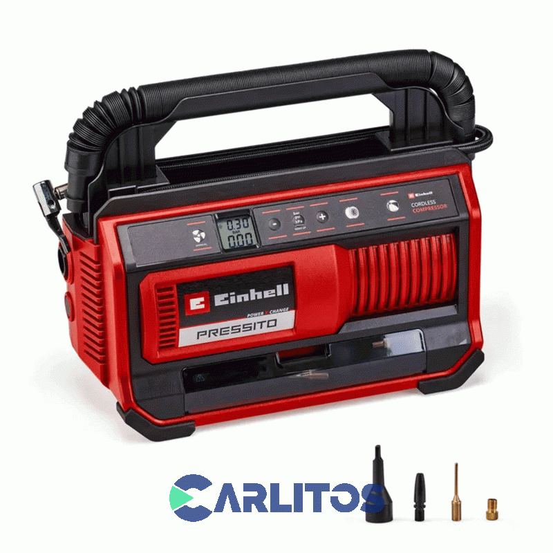 Compresor De Aire Einhell  Portatil Inalambrico 18 V 4020420 Pressito 18/25