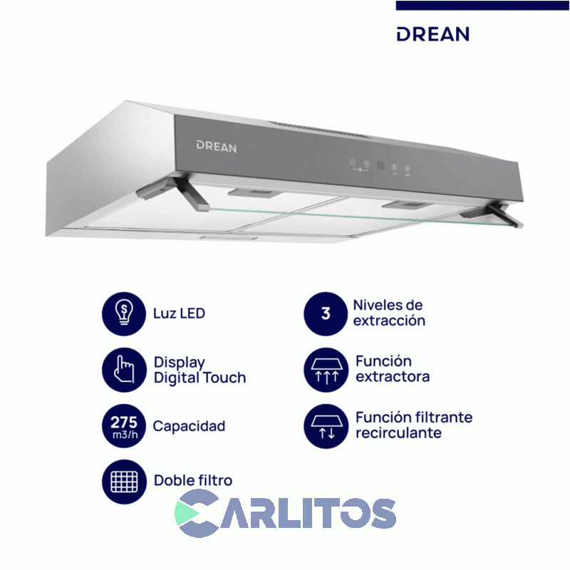 Purificador De Aire Drean 1 Motor Acero Inoxidable Cudr604ia