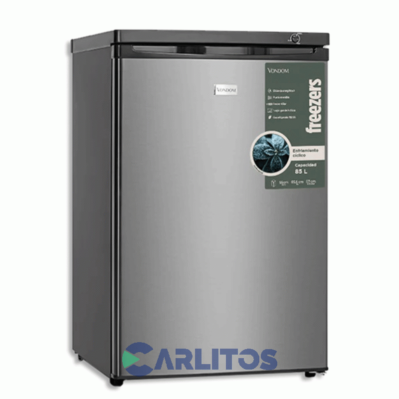 Freezer Vertical  Vondom 85 Litros Acero Inoxidable Fr55