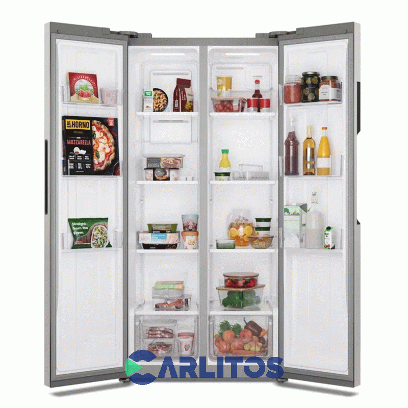 Heladera No Frost Side By Side Gafa Inverter 451 Litros Acero Inoxidable Hgsbs457x