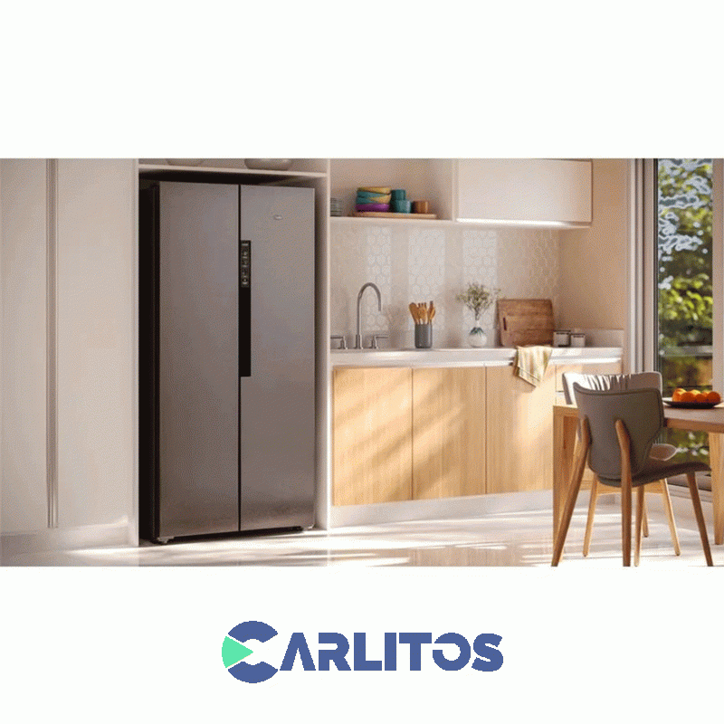 Heladera No Frost Side By Side Gafa Inverter 451 Litros Acero Inoxidable Hgsbs457x