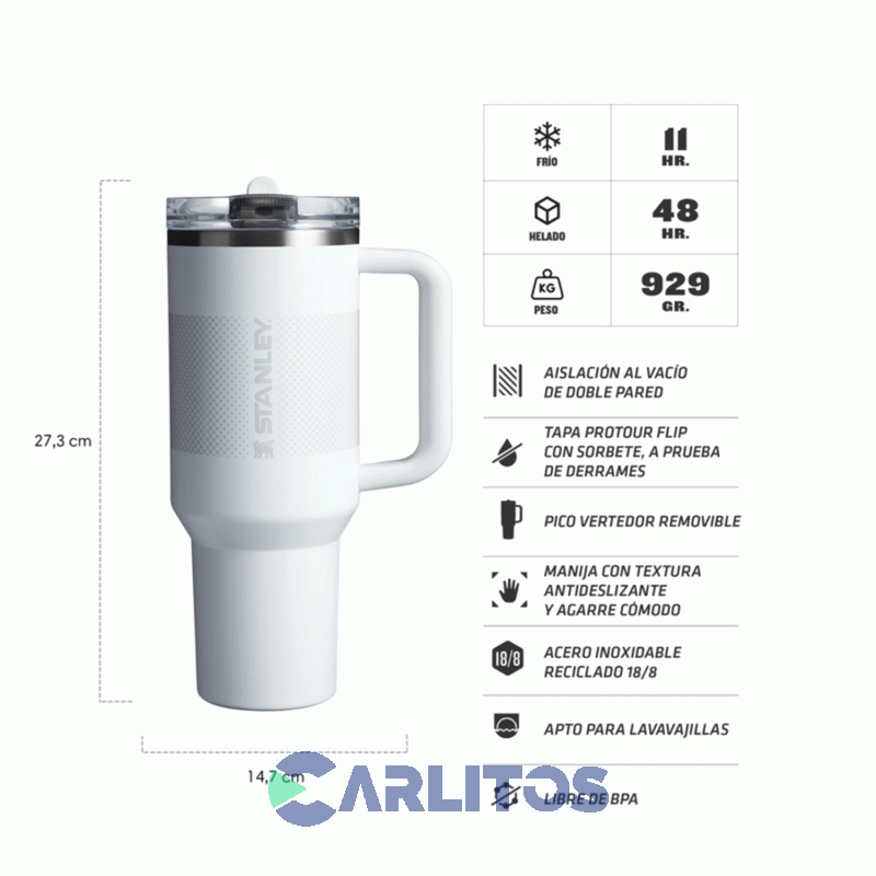 Vaso Stanley Quencher Protour Tumbler 1.18 Ml Frost Fade