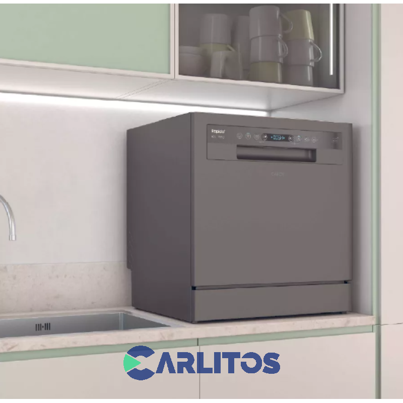 Lavavajilla Candy Inverter 8 Cubiertos Gris Cp8f9ffa-12