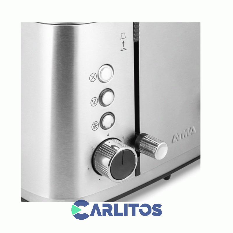 Tostadora Electrica Atma Digital Acero Inoxidable - 4 Ranuras To9000ip