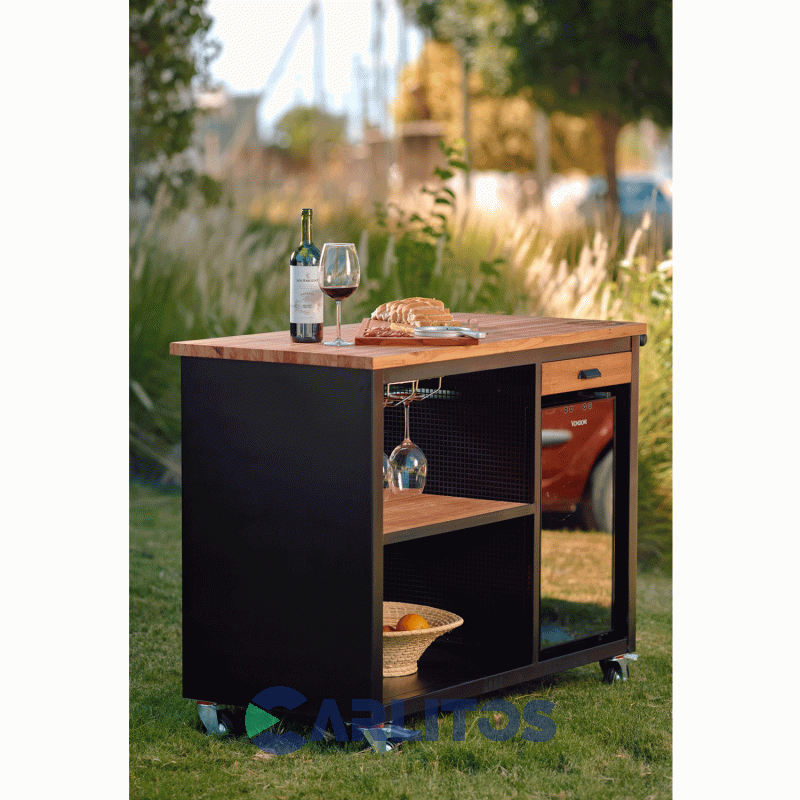 Barra Iron Wood Porta Cava De Vinos Bello 12060