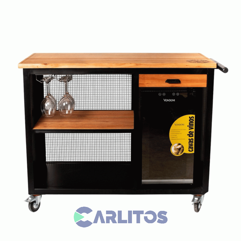 Barra Iron Wood Porta Cava De Vinos Bello 12060