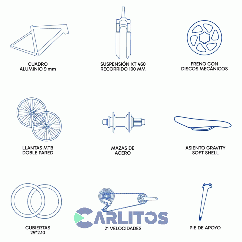 Bicicleta Todo Terreno Disco Mtb 29