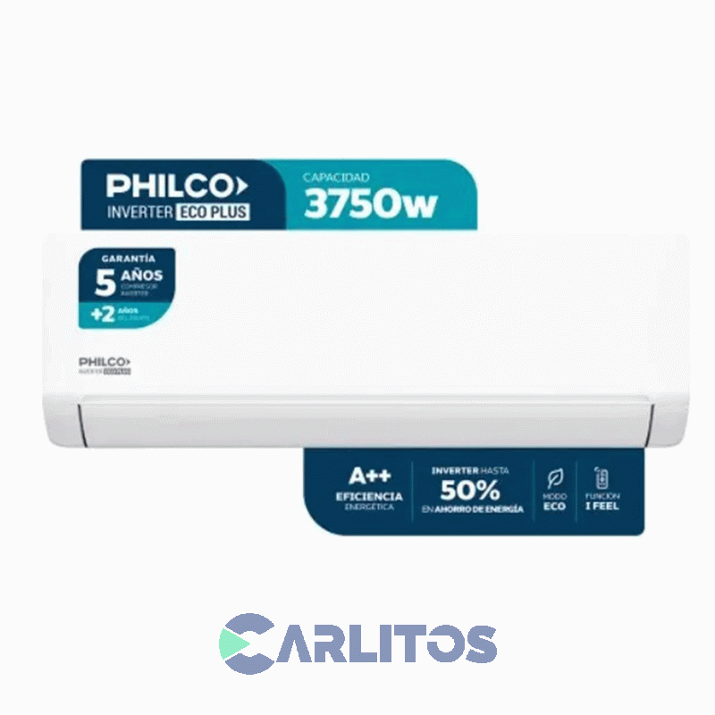 Aire Acondicionado Split Inverter Philco 3750 Watts - Frio/calor Phin37ha2an