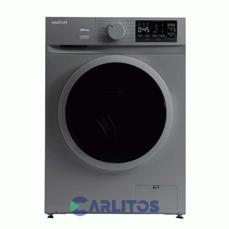 Lavarropa Carga Frontal Smartlife Inverter 8 KG 1400 Rpm Gris Sl-wmI081400g