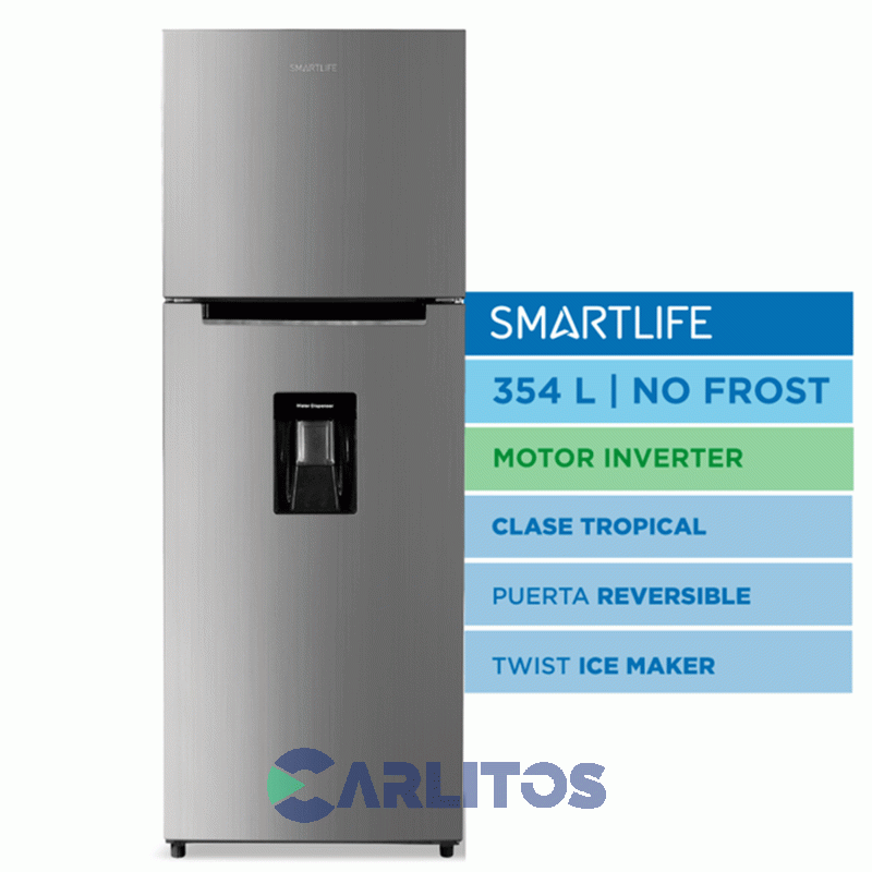 Heladera No Frost Smartlife Inverter 354 Litros Gris Sl-rnf370sd