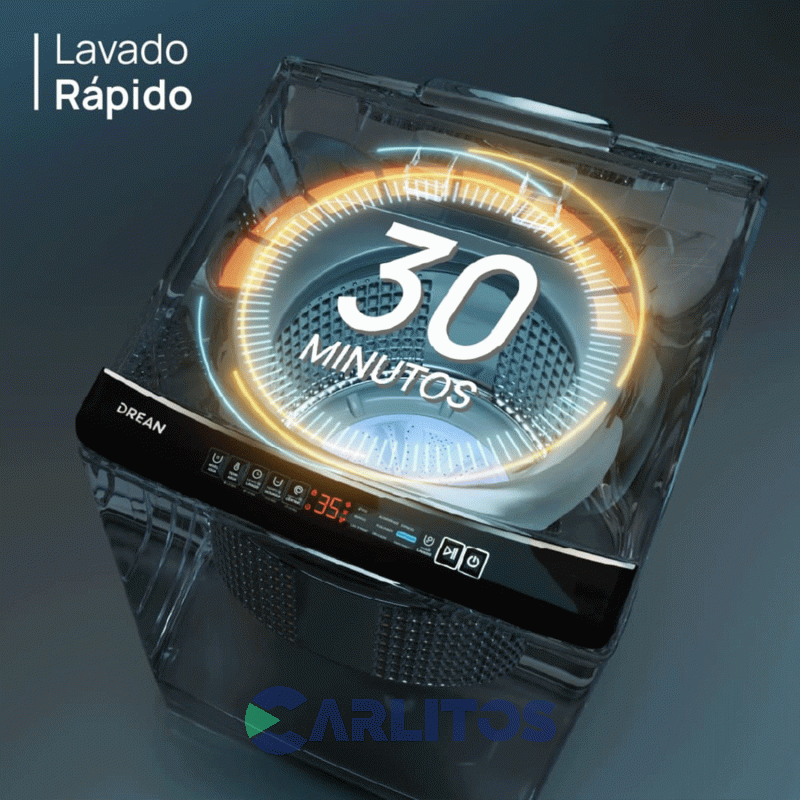 Lavarropa Carga Superior Drean 8 KG - 660 RPM Gris Lpdr0865ilg