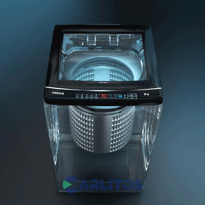Lavarropa Carga Superior Drean 8 KG - 660 RPM Gris Lpdr0865ilg