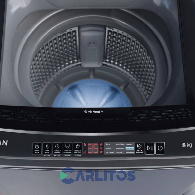 Lavarropa Carga Superior Drean 8 KG - 660 RPM Gris Lpdr0865ilg