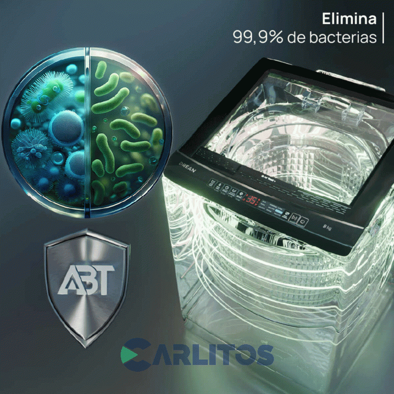 Lavarropa Carga Superior Drean 8 KG - 660 RPM Gris Lpdr0865ilg