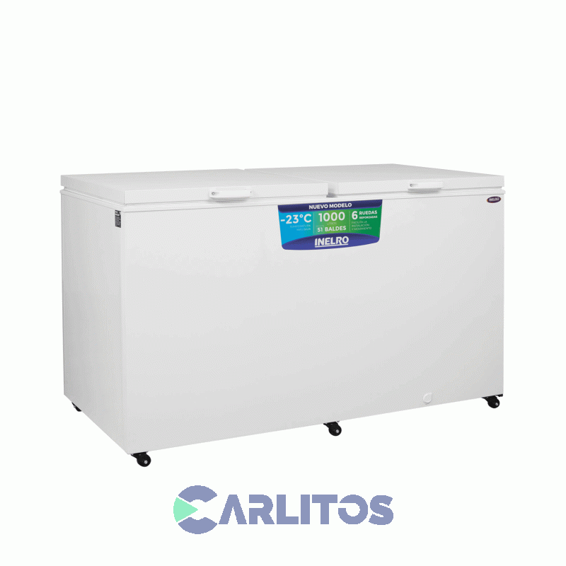 Freezer Horizontal Blanco 937 Litros Inelro - Doble Tapa Fih-1000 R290