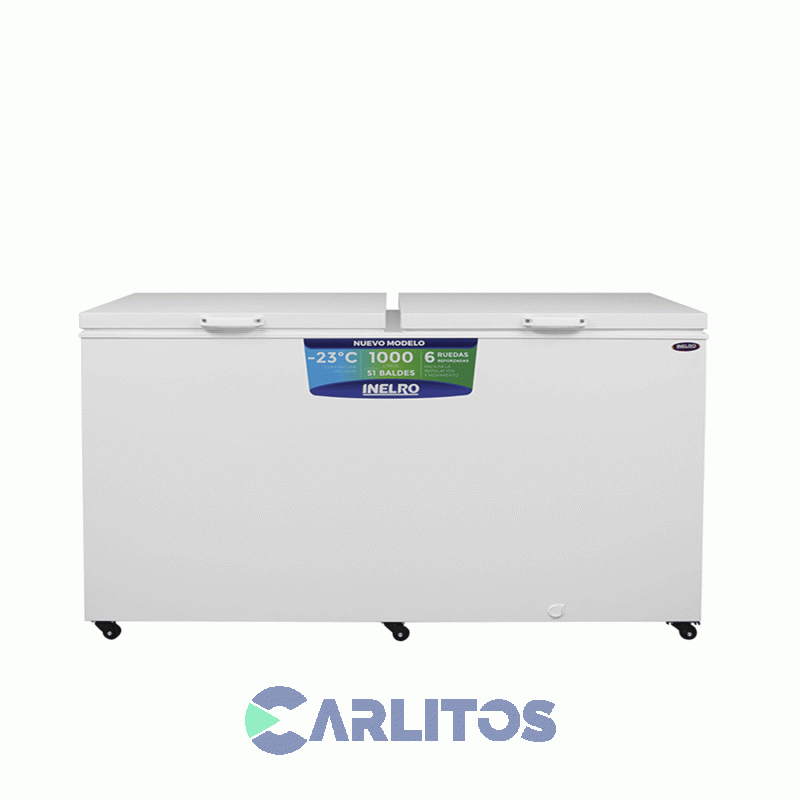 Freezer Horizontal Blanco 937 Litros Inelro - Doble Tapa Fih-1000 R290
