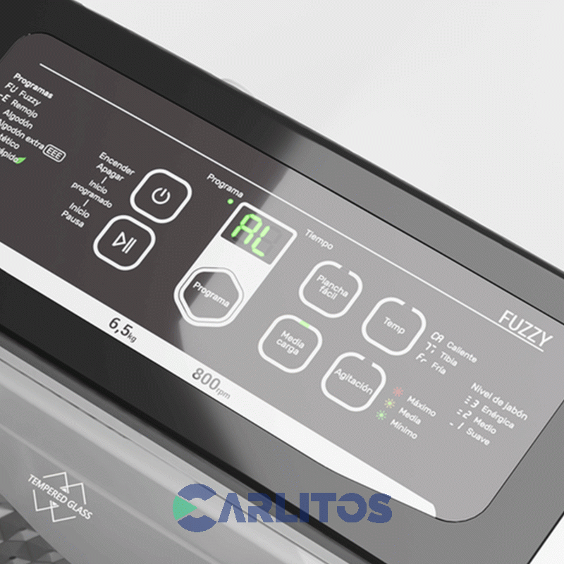 Lavarropa Carga Superior Drean 6.5 KG 800 RPM Gris Concept Neo Fuzzy 658 G