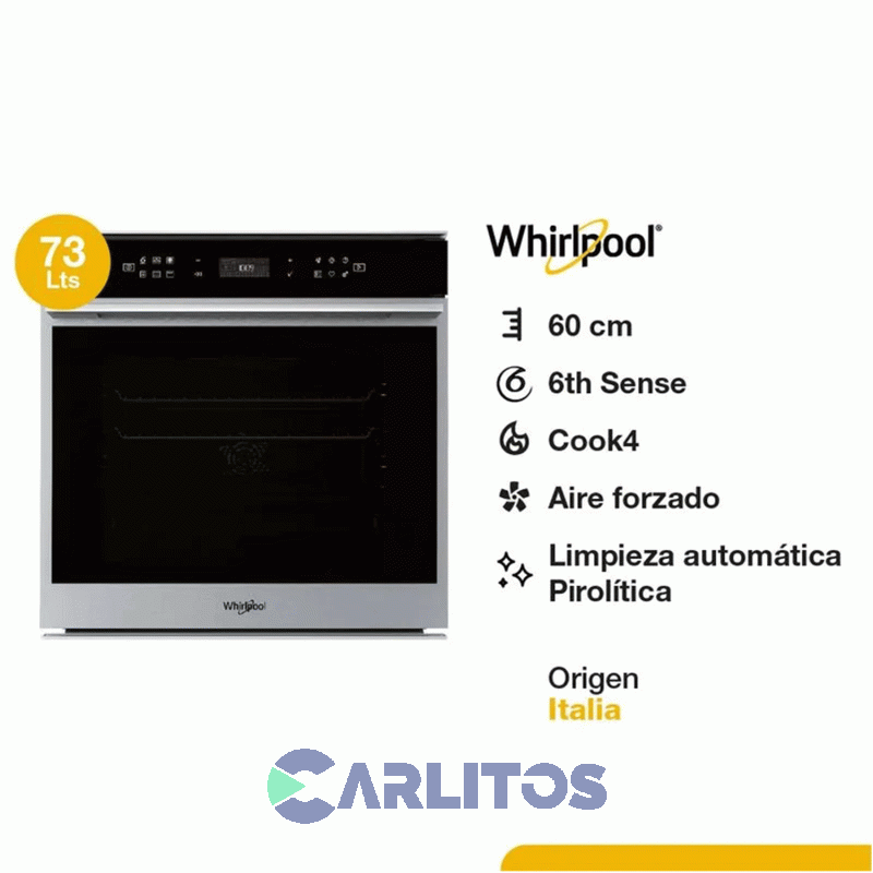Horno Electrico Grill Whirlpool Empotrable  Acero inoxidable 60 Cm - Woc73as