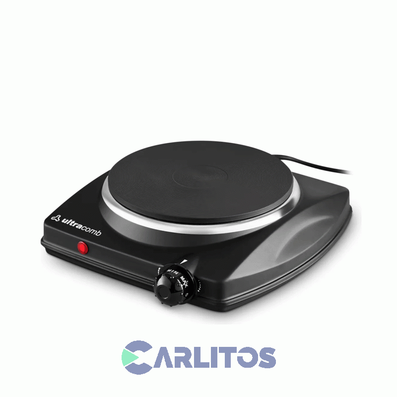 Anafe Portatil Electrico Ultracomb Negro 1500 Watts - 1 Hornalla  An-2200