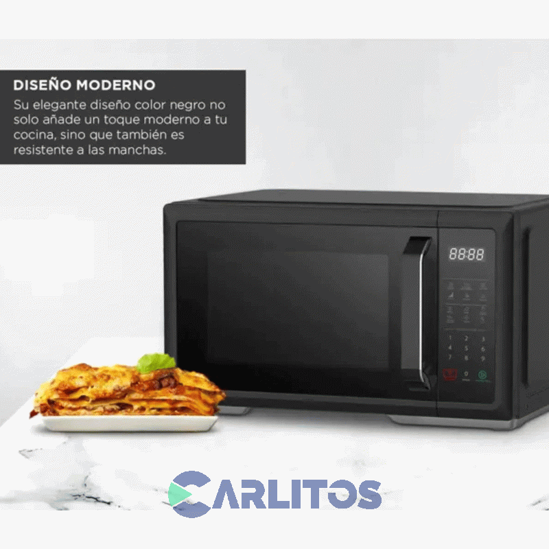 Microondas Digital Con Grill Atma 28 Litros Negro Matdgb28ubn
