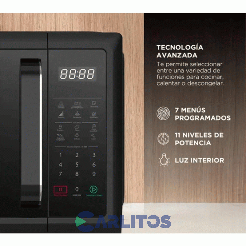 Microondas Digital Con Grill Atma 28 Litros Negro Matdgb28ubn