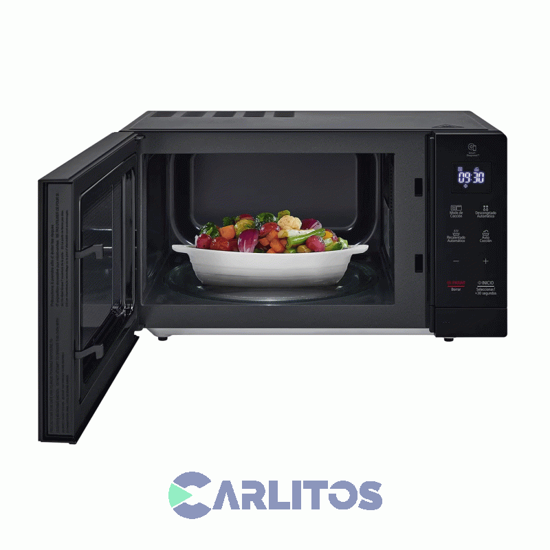 Microondas Digital Con Grill Lg 30 Litros Negro Mh7032jas