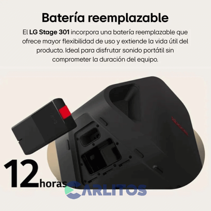 Parlante Portatil Lg Con Bluetooth Y Bateria 120 Watts Stage301