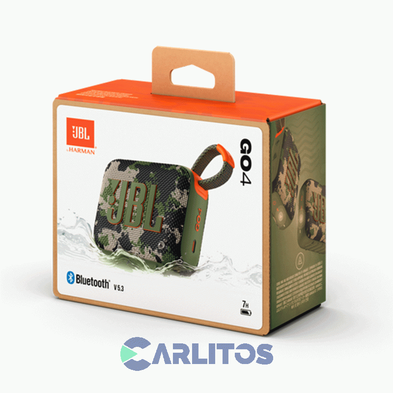 Parlante Portátil Jbl Con Bluetooth Y Batería 4.2 Watts Rms Go 4 squad Camuflado