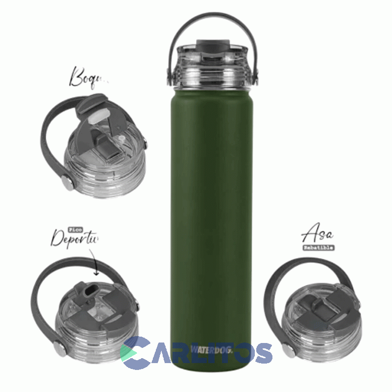 Botella De Acero Inoxidable Waterdog Akwa750gm Verde