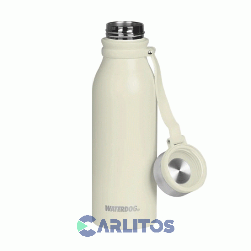 Botella De Acero Inoxidable 600 Cc Waterdog Buho600z Ceniza