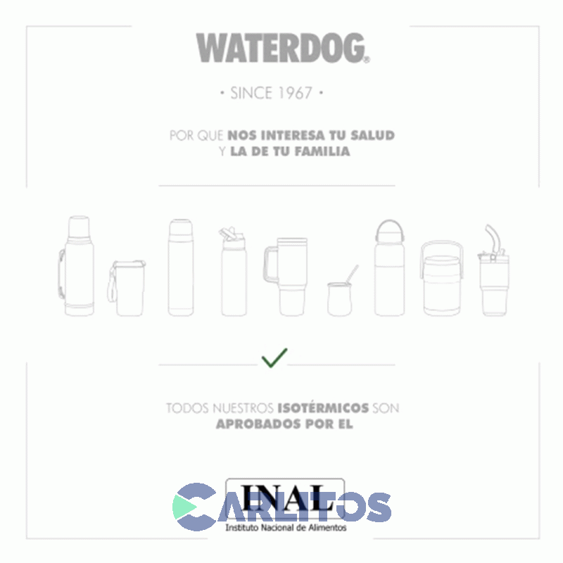 Botella De Acero Inoxidable Waterdog 600 Cc Buho600lv Lavanda