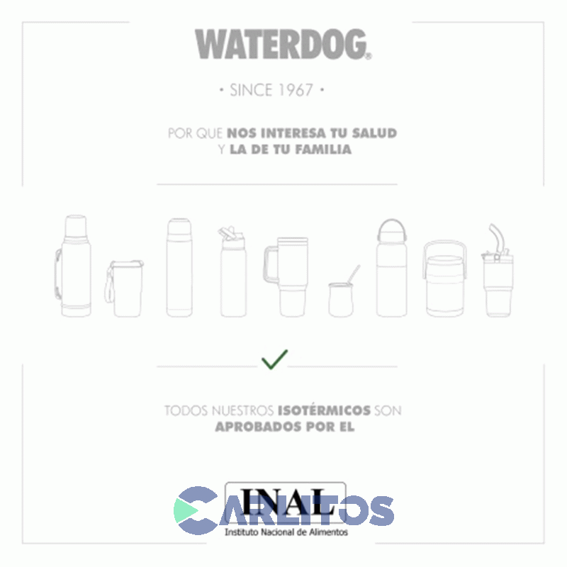 Mate Waterdog Legendario Clásico 240 Ml Zoilo240ba Azul Aero