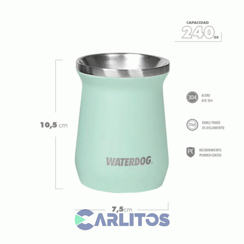 Mate Waterdog Legendario Clásico 240 Ml Zoilo240pg Verde Paraiso