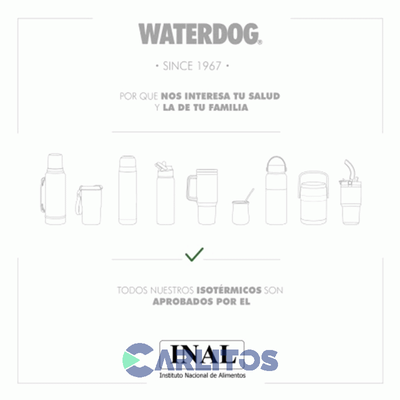 Mate Waterdog Legendario Clásico 240 Ml Zoilo240dgf Dark Grafito