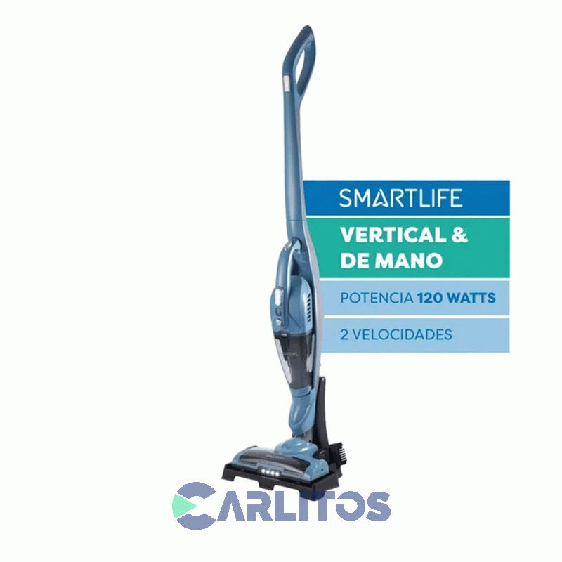 Aspiriradora Sin Bolsa Smartlife Inalambrica 2 En 1-120 Watts Sl-vsrg120b