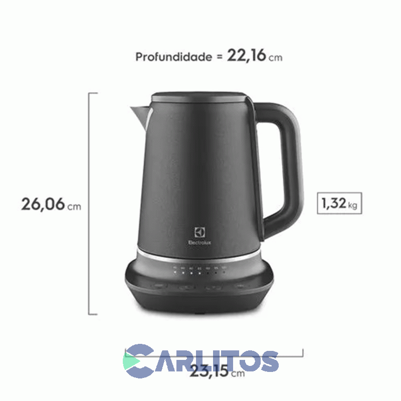 Pava Eléctrica Digital Con Jarra De Acero Inoxidable Electrolux Ekp70
