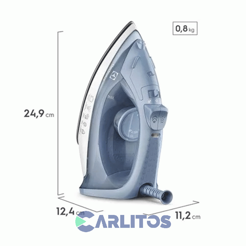 Plancha A Vapor 1500 Wts Suela Antiadherente Electrolux Esi10