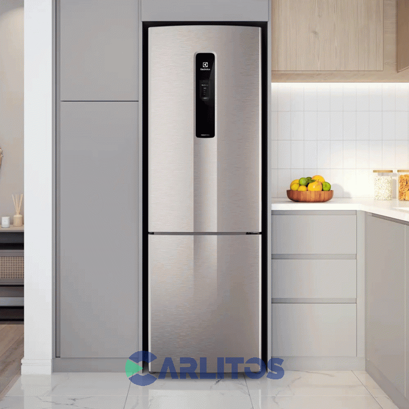 Heladera No Frost Electrolux Inverter 400 Litros Gris Plata Ib6s