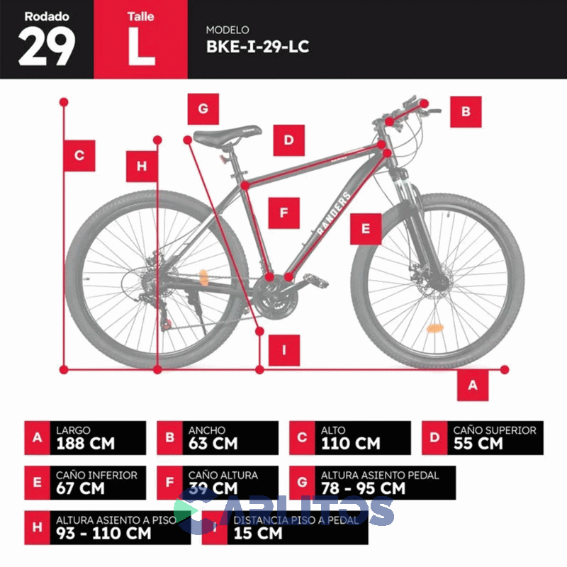 Bicleta Randers Todo Terreno Kawill Disco Mtb 29