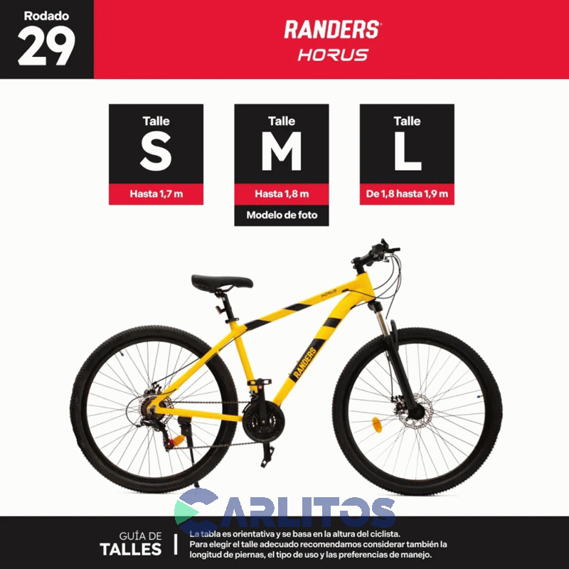 Bicicleta Randers Todo Terreno Horus Disco Mtb 29