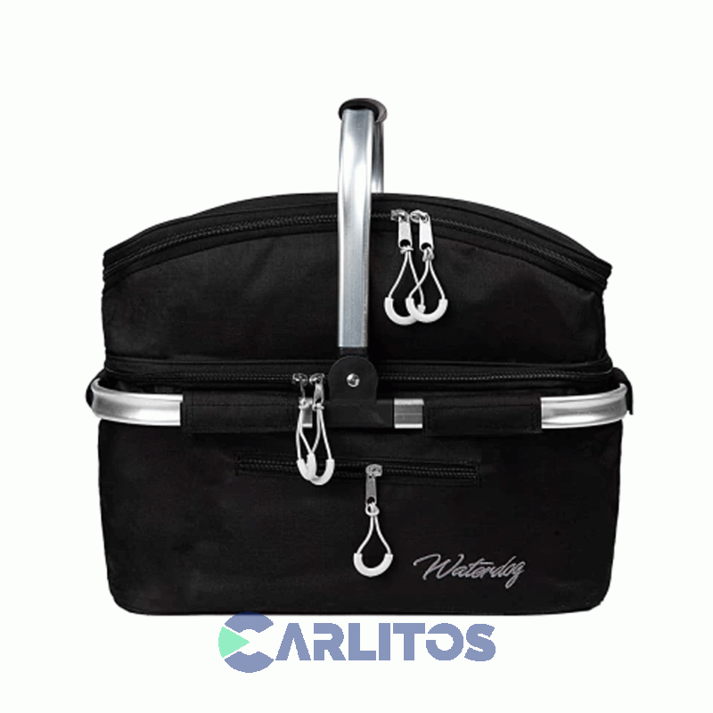 Canasta De Picnic Grande Plegable Termica Waterdog Negro