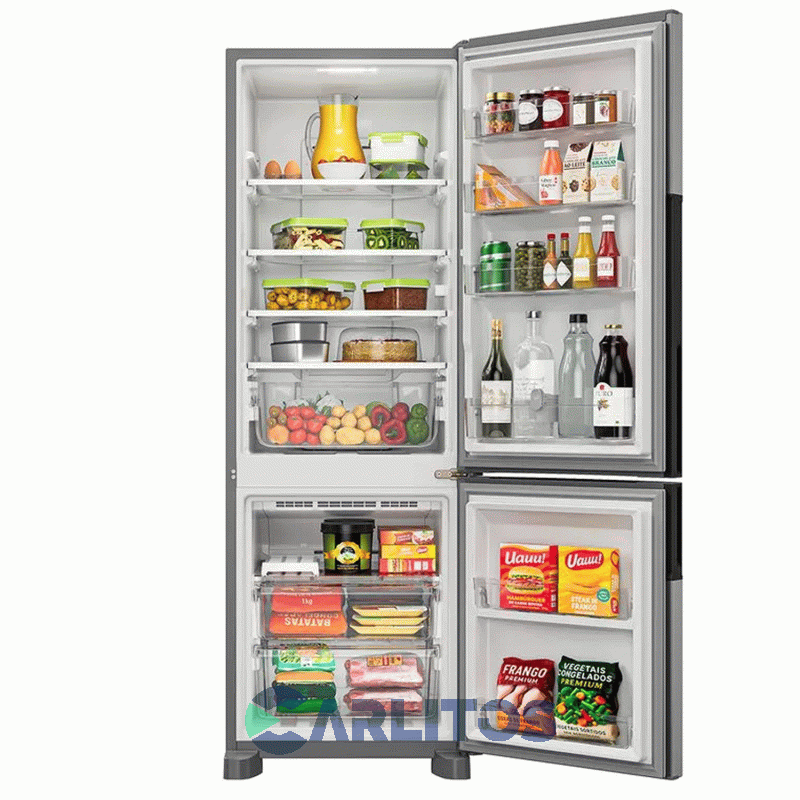 Heladera No Frost Whirpool Combi Inverter 397 Litros Acero Inoxidable Wre45mk