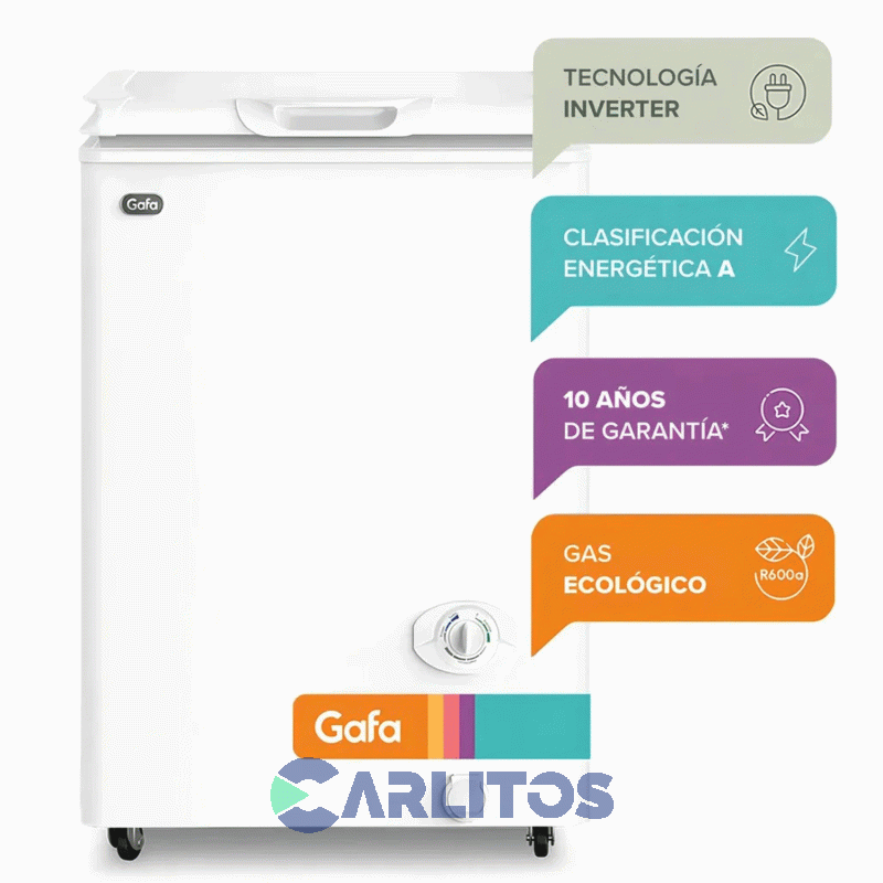 Freezer Horizontal Gafa 100 Litros Inverter Blanco Fghi102b-s