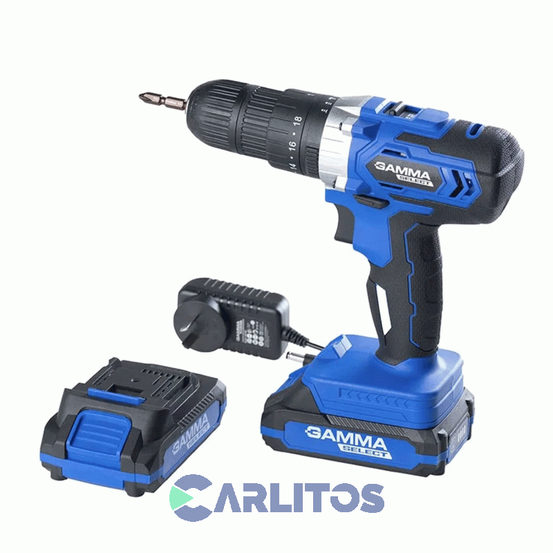 Taladro Atornillador Gamma 13 Mm Inalambrico 20 V En Kit G12601kar