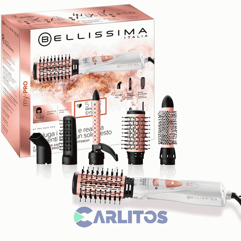 Cepillo Termico Imetec Bellissima Multistyler 5 En 1 Dry&style Gh18 1100