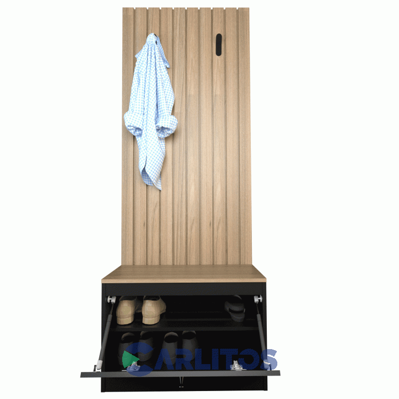 Botinero Recibidor 0.64 Mts Tables Cod: 4018-Con Olmo Finlandes-Negro